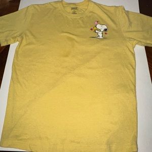 Yellow Peanuts Medium Woman shirt Used